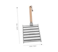 NOLITOY Support Barbecue Acier Inoxydable pour Saucisses avec Poignée Rack de Grillage Robuste pour Repas Extérieur et Camping