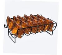 NOLITOY Support Barbecue Noir Pratique pour Grillades Extérieures Étroitement Adapté Aux Barbecues Plein Air pour Viande et Poulet