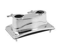 NOLITOY Support de Batterie au Sol Double pour Grosse Caisse 22Mm L-Type Base Robuste en Acier Accessoire de Batterie Professionnel Compatible Pieds de Grosse Caisse et Supports de Tom