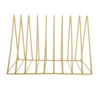 NOLITOY Support de Métal Organiseur Multifonction pour Bureau Étagère de Rangement Robuste et Élégante pour Dossiers et Magazines Finition Dorée