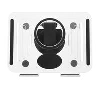 NOLITOY Support de Téléphone de Bureau Réglable Pliable en Alliage D'aluminium et Acrylique Transparent, Rotatif à 360° Base en Métal, pour Tablette et Smartphone, Pupitre Tablette