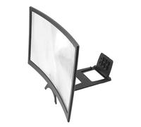NOLITOY Support Loupe D'écran Incurvé 12 Pouces, Amplificateur D'écran Mobile Pliable, Agrandisseur HD pour Téléphone Portable Support Intégré, Loupe Écran Mobile Portable pour Visionnage