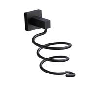 NOLITOY Support Mural pour Sèche-cheveux Aluminium Noir Résistant à Eau Corrosion Rack Robuste pour Salle de Bain et Salon de Coiffure