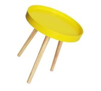 NOLITOY Table D'appoint Ronde Nordique en Bois Jaune Petite Table d'angle Légère et Pratique pour Canapé Chambre et Salon Basse D'intérieur Multifonctionnelle Meuble D'appoint Décoratif