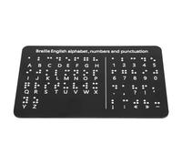 NOLITOY Tableau d'Apprentissage du Braille avec Points en Relief Chiffres et Ponctuation Panneau Noir Horizontal Clavier Braille pour Débutants Aide Pédagogique Tactile pour Garçon et