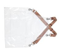 NOLITOY Tablier Transparent en Tpu Imperméable et Oléofuge avec Sangle Jaune Ajustable, Coupe Courte 60 CM, Tablier de Salon de Coiffure Unisexe, Protection Professionnelle Teintures et