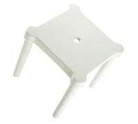 NOLITOY Tabouret Blanc en Plastique Dépoli pour Garçon et Filles, Résistant Pression, Forme à Quatre Coins, Élégant et Simple, Chaise Basse pour Intérieur et Extérieur