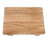 NOLITOY Tabouret Bois Brûlé Décoratif avec Surface Texturée Support Stable pour Plantes Bougies Cosmétiques Tabouret Bois pour Décoration Maison et Cuisine