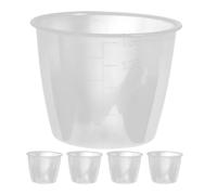 NOLITOY Tasses Doseuses en Plastique Transparent 160 Ml Lot de 5 pour Mesurer Farine et Sirop Graduations Précises pour Cuisson Riz et Pâtisserie Cuisine Familiale Réutilisable