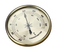 NOLITOY Thermomètre Métallique Rond Numérique Certifié Précision Professionnelle Portable et Léger Intérieur Maison Bureau Salle de Bain Usage Quotidien