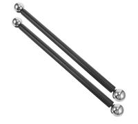 NOLITOY Traverse de Lampadaire Extérieur en Métal Noir Bras de 41 CM avec 2 Boutons Argentés Lot de 2 Traverses Robustes pour Support D’Éclairage de Terrasse et Jardin Accessoire