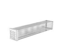 NOLITOY Tube à Pellets Carré Acier Inoxydable pour Fumage Chaud et Froid Générateur de Fumée pour Barbecue Infusion de Boisées pour Viandes Poissons et Légumes