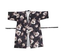 NOLITOY Vêtements pour Clients de Salon de Beauté Cape de Coiffure Blanche Motif Rose Taille Unique Ceinture Ajustable Légère et Pratique pour Salon et Usage Domestique