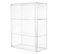 NOLITOY Vitrine Magnétique Empilable en Acrylique Transparente 36X27X13 CM 2 Compartiments Présentoir pour Figurines Miniatures Étui de Protection Anti-Poussière pour Collectionneurs