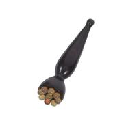 NOLITOY Wooden Eye Massager Pen Ergonomic Sheep Horn Design With Lotus Pod Head Aromatherapy Sandalwood Gua Sha Tool For Puffiness Dark Circles Facial Skincare