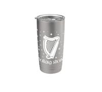 Nollaig Shona Irish Gaelic Merry Christmas Eire Harpe celtique Gobelet isotherme en acier inoxydable double paroi