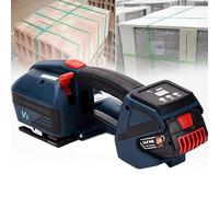 NOLLAM Cercleuse Électrique Automatique,Machine de Cerclage de Fonte Chaude de la Batterie Rechargeable 4000mAh,Machine de Cerclage Électrique Tenue dans la Main d'emballage,2Batteries