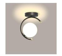 NOLLAM Luminaire Globe LED Plafonnier Boule de Verre Moderne Près du Plafond Luminaire Postmoderne Petit Plafonnier pour Salle à Manger Cuisine Café Bar Couloir Lampe