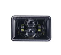 NOLLAM Phare Moto Feux Additionnels LED Pour Suzuki DRZ 1/2 pièces 4x6 pouces moto phares LED 55 W/pc remplacement carré (Color : 1piece Black)