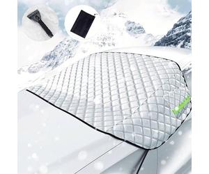 NOLLAM Protege Pare Brise Givre pour Dacia Sandero Stepway 5 Places Duster 2000-2023 2024, Protection Pare Brise Hiver Magnétique, Bache Pare Brise Voiture,White