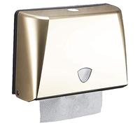 NOLLAM Toilette Distributeur d'essuie-Mains en Papier doré Distributeur d'essuie-Mains Mural en Acier Inoxydable Porte-Papier hygiénique à Plis Multiples pour Usage Domestique et Commercial Cuisine