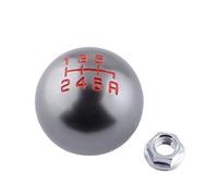 Nologo -Bit de Poids Faible Pommeau de Levier, 1pc Aluminium 5/6 Vitesse M10x1,5 Type-R JDM Forme de Boule POMMEAU Fits Honad Civic Fit FD2 FN2 EP3 DC2 DC5 S2000 F20C (Couleur : Gray 6 Speed)