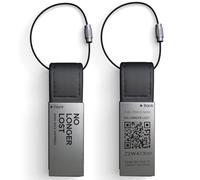 NoLongerLost Étiquette Bagage de Luxe en Cuir avec QR Code | Accessoire de Voyage Durable en Métal & Cuir | Étiquette Valise pour Sacs & Sacs de Voyage | 5,5 × 1,7 cm