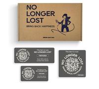 NoLongerLost Pack Triple Autocollants QR | 3 Stickers en Tailles Différentes | ID Tags Durables pour Ordinateurs, Chargeurs, Sacs & Équipements | Accessoires de Voyage