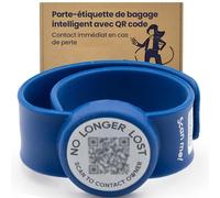 NoLongerLost Porte-Clés Intelligent avec QR Code | Étiquette Rectangulaire Teslin pour Clés & Sacs | Accessoires de Voyage Sécurisés | 5,3 × 2,5 cm