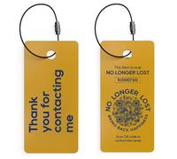 NoLongerLost Porte-Clés Intelligent avec QR Code | Étiquette Rectangulaire Teslin pour Clés & Sacs | Accessoires de Voyage Sécurisés | 5,3 × 2,5 cm