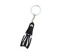 NOLOWY 1 porte-clés en silicone avec palmes de plongée en silicone, porte-clés élégant sur le thème de l'océan, 13 cm