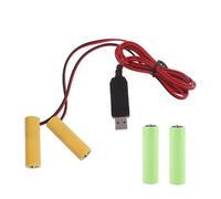 NOLOWY Éliminateurs de piles AA 2 en 1 - Alimentation USB - Remplace les piles AA 3 V LR6 pour horloge, jouet, appareil photo, bandes lumineuses de Noël