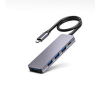 NOLOWY Hub USB C 4 USB en alliage d'aluminium de type C 4 ports adaptateur USB, répartiteur USB haute vitesse 5 Gbit/s