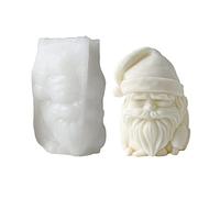 NOLOWY Moule en silicone 3D fait à la main en forme de Père Noël pour la fabrication de bougies, moule en résine pour bougies, savon
