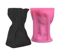 NOLOWY Moules polyvalents en silicone pour vase en forme de poche plissée pour la fabrication artisanale