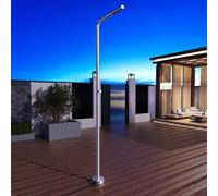 NOLUXA Imex S.316 Douche de piscine extérieure en acier avec pommeau tubulaire 42 mm Série Texas Acier