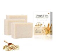 Nolvia Soap,Nolvia Natural Soaps for Better Skin,Organic Soap Bar for Face & Body,Handmade Oatmeal Soaps,Sutiable for All Skin Types (3 pcs)