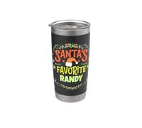 Nom aléatoire préféré du Père Noël Randy personnalisé Gobelet isotherme en acier inoxydable double paroi