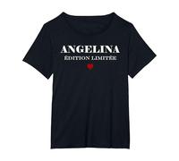 Nom Angelina édition limitée Humour prénom Angelina T-Shirt, Femme Grandes Tailles, Noir, 3X