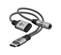 Goobay 74524 câble audio 0,15 m USB Type-C + 3.5mm Noir, Gris