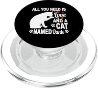 Nom de Chat personnalisé Dante Mignon Chaton Amoureux des Animaux de Compagnie PopSockets PopGrip pour MagSafe
