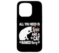 Nom de Chat personnalisé Harry Mignon Chaton Amoureux des Animaux Coque pour iPhone 15 Pro