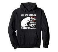 Nom de Chat personnalisé Sebastian Mignon Chaton Amoureux des Animaux de Compagnie Sweat à Capuche