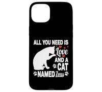 Nom de Chat personnalisé Zeus Mignon Chaton Amoureux des Animaux de Compagnie Coque pour iPhone 15 Plus