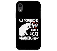 Nom de Chat personnalisé Zeus Mignon Chaton Amoureux des Animaux de Compagnie Coque pour iPhone XR