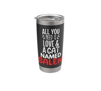 Nom de chat Salem Design - All You Need is Love! Gobelet isotherme en acier inoxydable double paroi