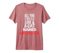 Nom de Chat Sylvester Design - All You Need is Love! T-Shirt Haut de Gamme