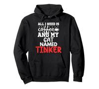 Nom de Chat Tinker Gifts All I Need is Coffee Chat nommé Fée Sweat à Capuche