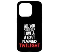 Nom de Chat Twilight Design - All You Need is Love ! Coque pour iPhone 15 Pro