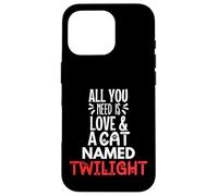 Nom de Chat Twilight Design - All You Need is Love ! Coque pour iPhone 16 Pro
